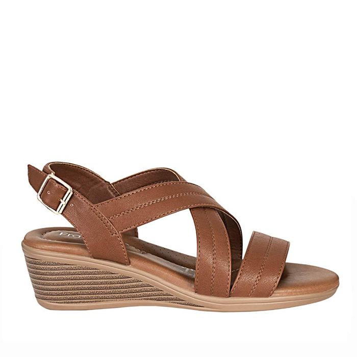 Plataforma de Mujer marca Frattini / Sand.h3t9282-2