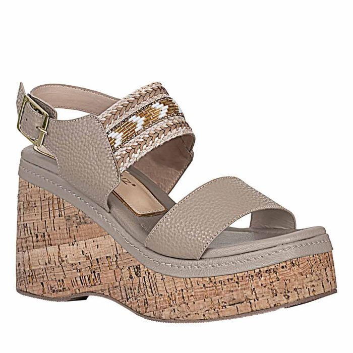 Plataforma Casual de Mujer carolina cruz Sand.m-4247