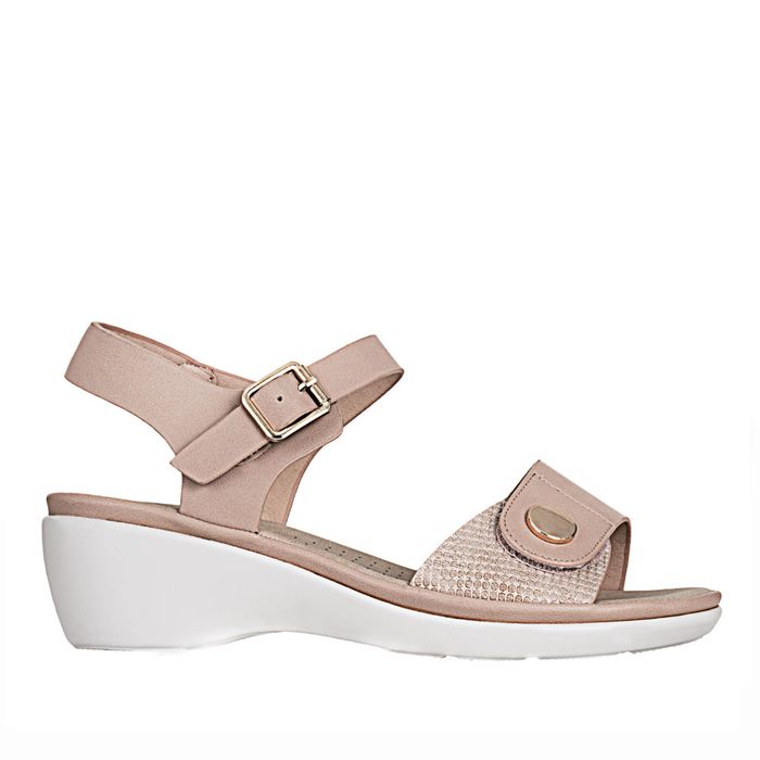 Plataforma Casual de Mujer frattini soft Sand.3k9775-1