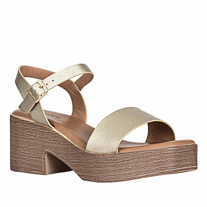Plataforma Casual de Mujer frattini Sand.6z9556-7